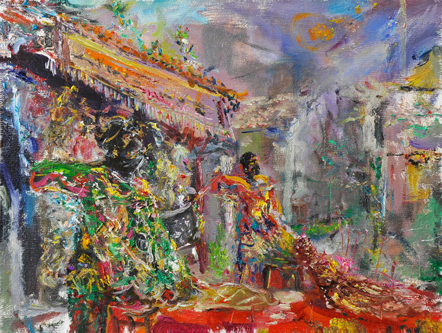侯文欽 順風千里2014 油畫 41cm x 31cm